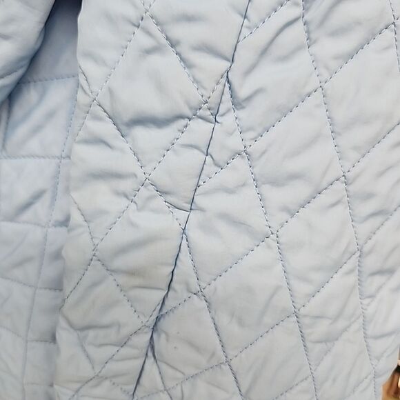 Lands' End Quilted Jacket Women's Small Baby Blue Lightweight Buttons Thermolite - Picture 8 of 8